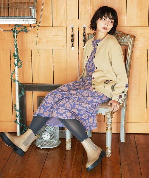 Jocomomola / ホコモモラ ロング・マキシ丈ワンピース | Paseo de las flores フラワージャカードワンピース | 詳細16