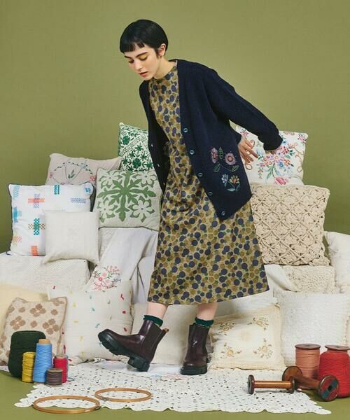 Jocomomola / ホコモモラ カーディガン・ボレロ | Calle de Bordadores フラワーモチーフニットカーディガン | 詳細13