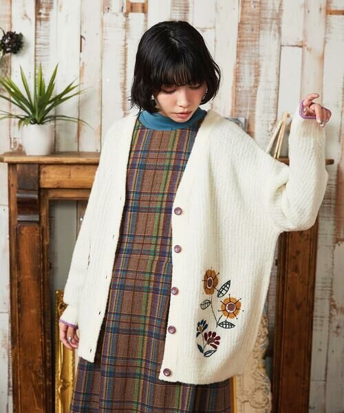 Jocomomola / ホコモモラ カーディガン・ボレロ | Calle de Bordadores フラワーモチーフニットカーディガン | 詳細14