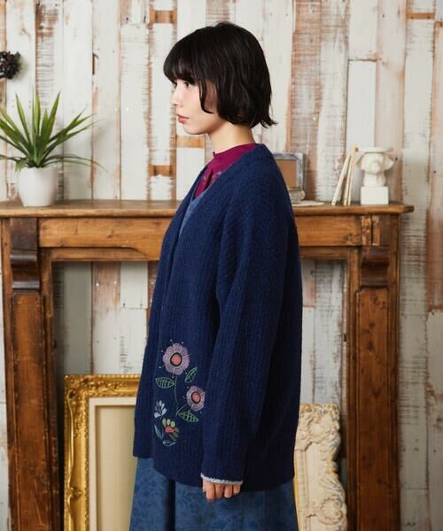 Jocomomola / ホコモモラ カーディガン・ボレロ | Calle de Bordadores フラワーモチーフニットカーディガン | 詳細2