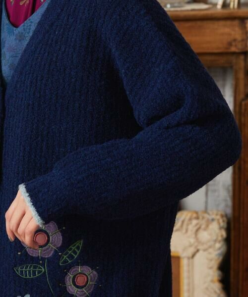 Jocomomola / ホコモモラ カーディガン・ボレロ | Calle de Bordadores フラワーモチーフニットカーディガン | 詳細6