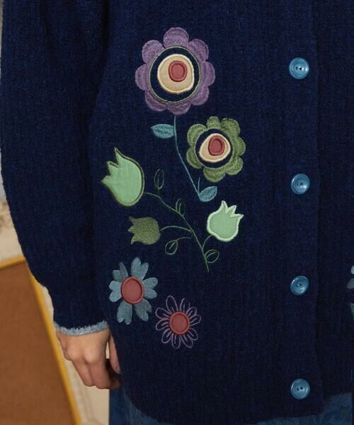 Jocomomola / ホコモモラ カーディガン・ボレロ | Calle de Bordadores フラワーモチーフニットカーディガン | 詳細9