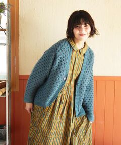 Jocomomola / ホコモモラ カーディガン・ボレロ | Claraboya ドットシアーニットカーディガン