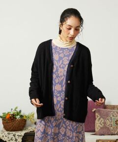 Jocomomola / ホコモモラ カーディガン・ボレロ | Peludo Vネックニットカーディガン