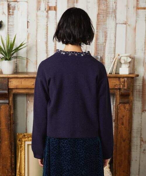 Jocomomola / ホコモモラ カーディガン・ボレロ | Tesoro フラワーモチーフニットカーディガン | 詳細1