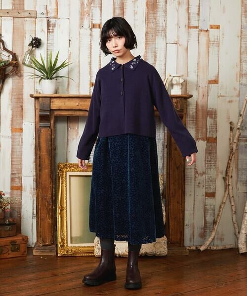 Jocomomola / ホコモモラ カーディガン・ボレロ | Tesoro フラワーモチーフニットカーディガン | 詳細10