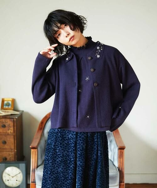 Jocomomola / ホコモモラ カーディガン・ボレロ | Tesoro フラワーモチーフニットカーディガン | 詳細12