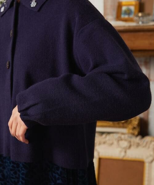 Jocomomola / ホコモモラ カーディガン・ボレロ | Tesoro フラワーモチーフニットカーディガン | 詳細4