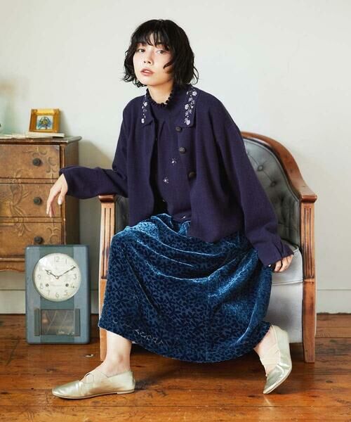 Jocomomola / ホコモモラ カーディガン・ボレロ | Tesoro フラワーモチーフニットカーディガン | 詳細8