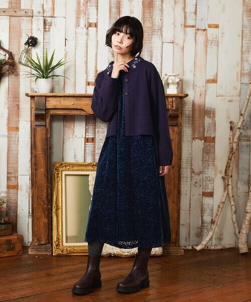 Jocomomola / ホコモモラ カーディガン・ボレロ | Tesoro フラワーモチーフニットカーディガン | 詳細9