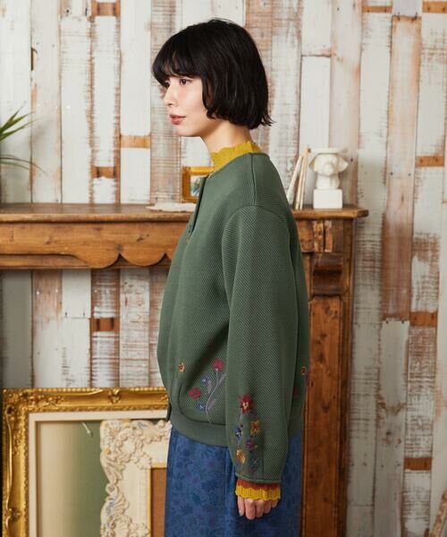Jocomomola / ホコモモラ カーディガン・ボレロ | Florecer フラワー刺繍カットソーカーディガン | 詳細1
