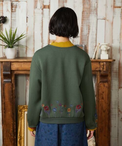 Jocomomola / ホコモモラ カーディガン・ボレロ | Florecer フラワー刺繍カットソーカーディガン | 詳細2