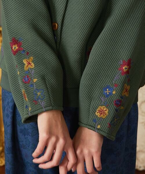 Jocomomola / ホコモモラ カーディガン・ボレロ | Florecer フラワー刺繍カットソーカーディガン | 詳細5