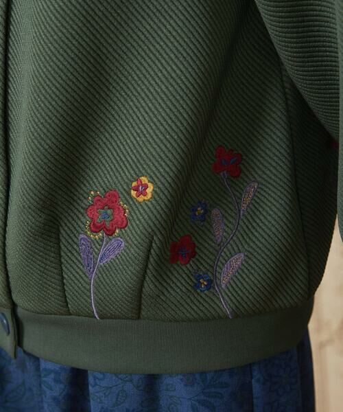 Jocomomola / ホコモモラ カーディガン・ボレロ | Florecer フラワー刺繍カットソーカーディガン | 詳細6