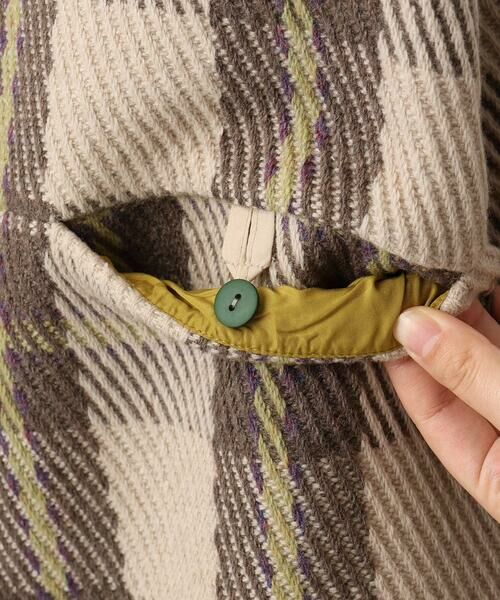 Jocomomola / ホコモモラ その他アウター | Calle de Bordadores チェック×フラワー刺繍コート | 詳細11