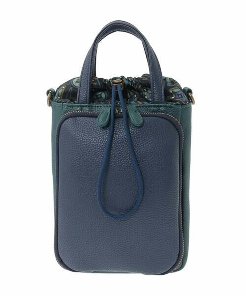 Jocomomola / ホコモモラ ショルダーバッグ | 【2WAY】配色デザインミニショルダーバッグ（ネイビー）