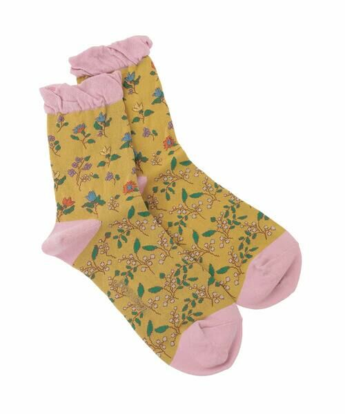 Jocomomola / ホコモモラ その他小物 | El galgoフラワージャカードソックス（イエロー）