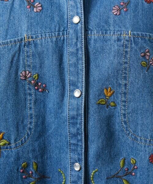 Jocomomola / ホコモモラ シャツ・ブラウス | El galgo フラワー刺繍デニムシャツ | 詳細19