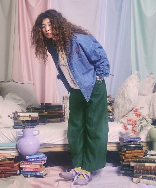 Jocomomola / ホコモモラ シャツ・ブラウス | El galgo フラワー刺繍デニムシャツ | 詳細3