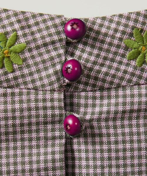 Jocomomola / ホコモモラ シャツ・ブラウス | 【2WAY】Flor pequena チェックフラワー刺繍ブラウス | 詳細5