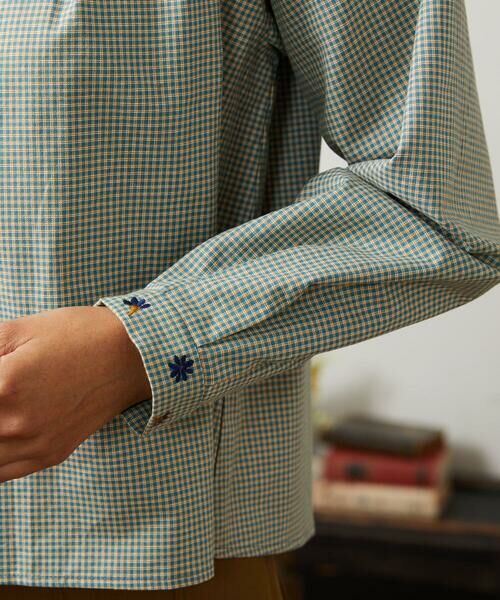 Jocomomola / ホコモモラ シャツ・ブラウス | 【2WAY】Flor pequena チェックフラワー刺繍ブラウス | 詳細10