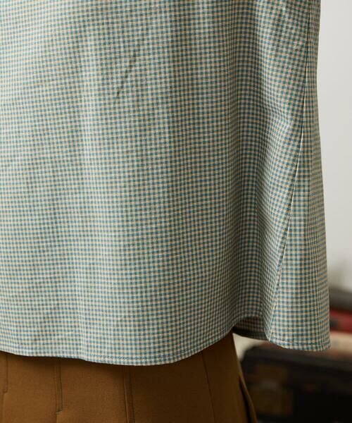 Jocomomola / ホコモモラ シャツ・ブラウス | 【2WAY】Flor pequena チェックフラワー刺繍ブラウス | 詳細11