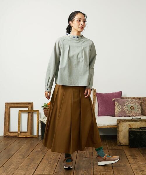 Jocomomola / ホコモモラ シャツ・ブラウス | 【2WAY】Flor pequena チェックフラワー刺繍ブラウス | 詳細14