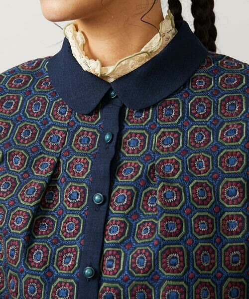 Jocomomola / ホコモモラ シャツ・ブラウス | Escudos 幾何調総刺繍ブラウス | 詳細5