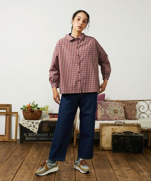 Jocomomola / ホコモモラ シャツ・ブラウス | 【2WAY】 Sillin ギンガムチェック オーバーブラウス | 詳細4