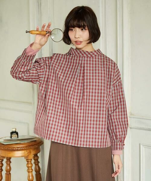 Jocomomola / ホコモモラ シャツ・ブラウス | 【2WAY】 Sillin ギンガムチェック オーバーブラウス | 詳細6