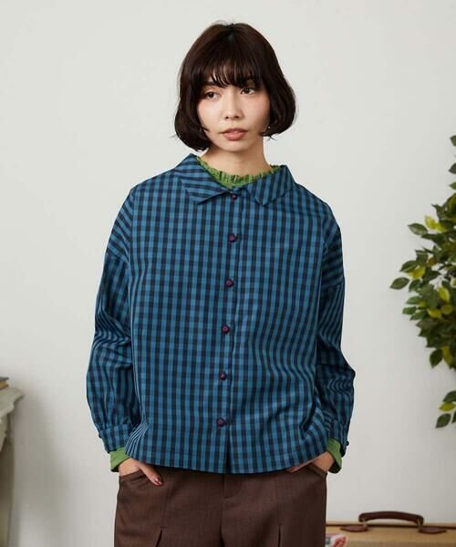 Jocomomola / ホコモモラ シャツ・ブラウス | 【2WAY】 Sillin ギンガムチェック オーバーブラウス | 詳細13