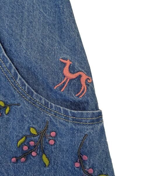 Jocomomola / ホコモモラ ロング・マキシ丈ワンピース | El galgo フラワー刺繍デニムノースリーブジャンパースカート | 詳細12