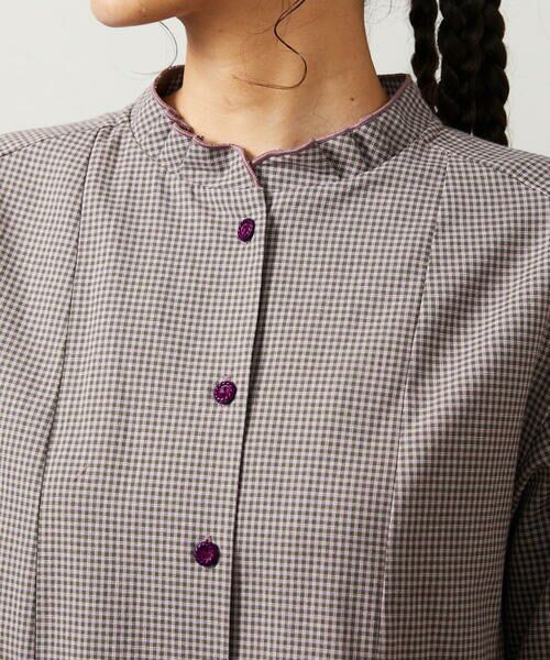 Jocomomola / ホコモモラ ロング・マキシ丈ワンピース | Flor pequena チェックフラワー刺繍ワンピース | 詳細3