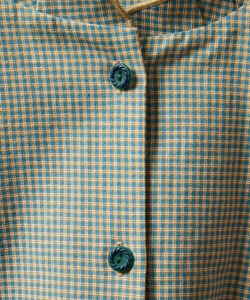 Jocomomola / ホコモモラ ロング・マキシ丈ワンピース | Flor pequena チェックフラワー刺繍ワンピース | 詳細16