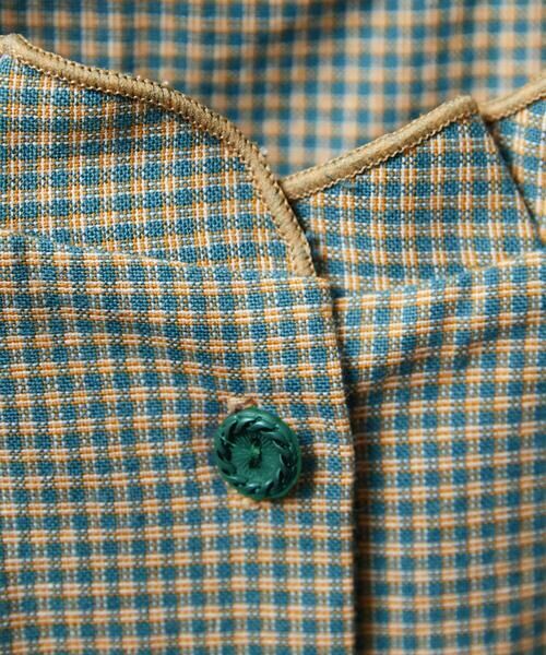 Jocomomola / ホコモモラ ロング・マキシ丈ワンピース | Flor pequena チェックフラワー刺繍ワンピース | 詳細17