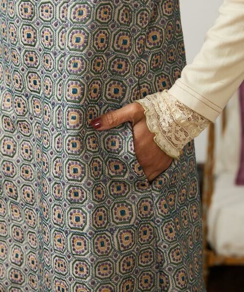 Jocomomola / ホコモモラ ロング・マキシ丈ワンピース | Escudos 幾何調総刺繍ワンピース | 詳細14