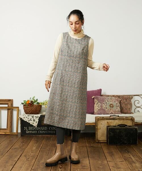 Jocomomola / ホコモモラ ロング・マキシ丈ワンピース | Escudos 幾何調総刺繍ワンピース | 詳細8