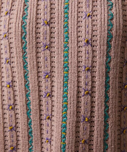 Jocomomola / ホコモモラ ベスト | Escalera 刺繍ニットベスト | 詳細7