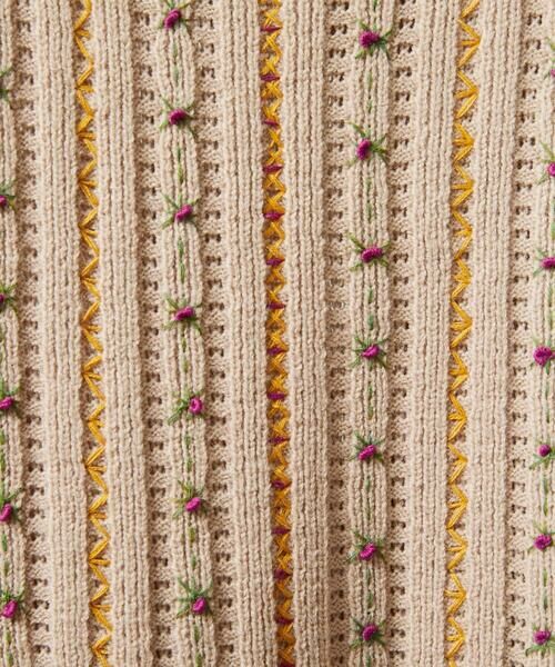 Jocomomola / ホコモモラ ベスト | Escalera 刺繍ニットベスト | 詳細10