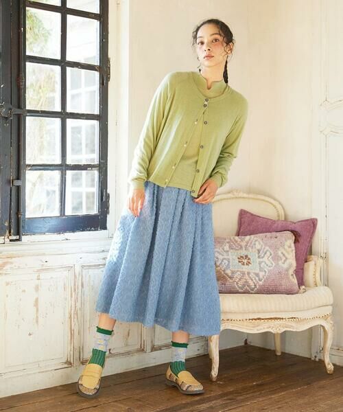 Jocomomola / ホコモモラ ロング・マキシ丈スカート | Flor de escudo ジャカードフレアスカート | 詳細2