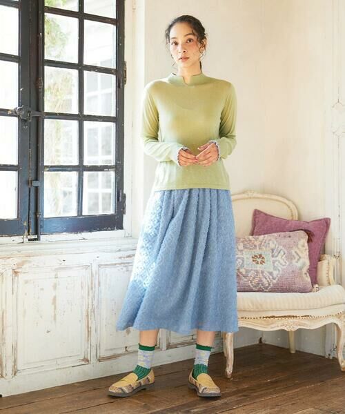 Jocomomola / ホコモモラ ロング・マキシ丈スカート | Flor de escudo ジャカードフレアスカート | 詳細3