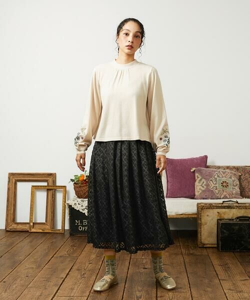 Jocomomola / ホコモモラ ロング・マキシ丈スカート | Flor de escudo ジャカードフレアスカート | 詳細13