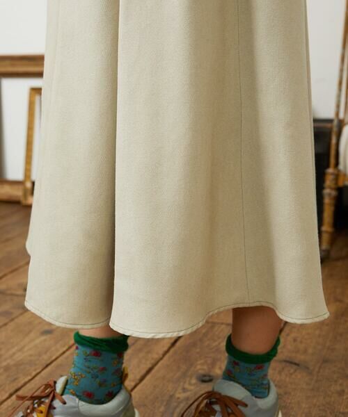 Jocomomola / ホコモモラ ロング・マキシ丈スカート | Pradera ピーチ起毛タックスカート | 詳細11