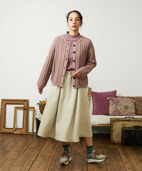 Jocomomola / ホコモモラ ロング・マキシ丈スカート | Pradera ピーチ起毛タックスカート | 詳細14