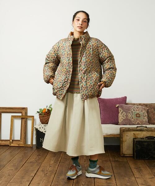 Jocomomola / ホコモモラ ロング・マキシ丈スカート | Pradera ピーチ起毛タックスカート | 詳細15