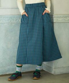 Jocomomola / ホコモモラ ロング・マキシ丈スカート | Sillin ギンガムチェック ギャザースカート