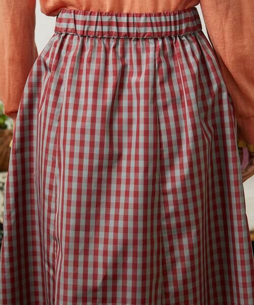 Jocomomola / ホコモモラ ロング・マキシ丈スカート | Sillin ギンガムチェック ギャザースカート | 詳細11