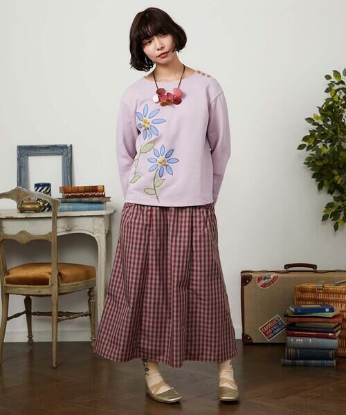 Jocomomola / ホコモモラ ロング・マキシ丈スカート | Sillin ギンガムチェック ギャザースカート | 詳細2