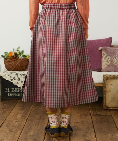 Jocomomola / ホコモモラ ロング・マキシ丈スカート | Sillin ギンガムチェック ギャザースカート | 詳細7