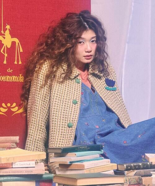 Jocomomola / ホコモモラ その他アウター | La escena inicial ジャカードハーフ丈コート | 詳細10